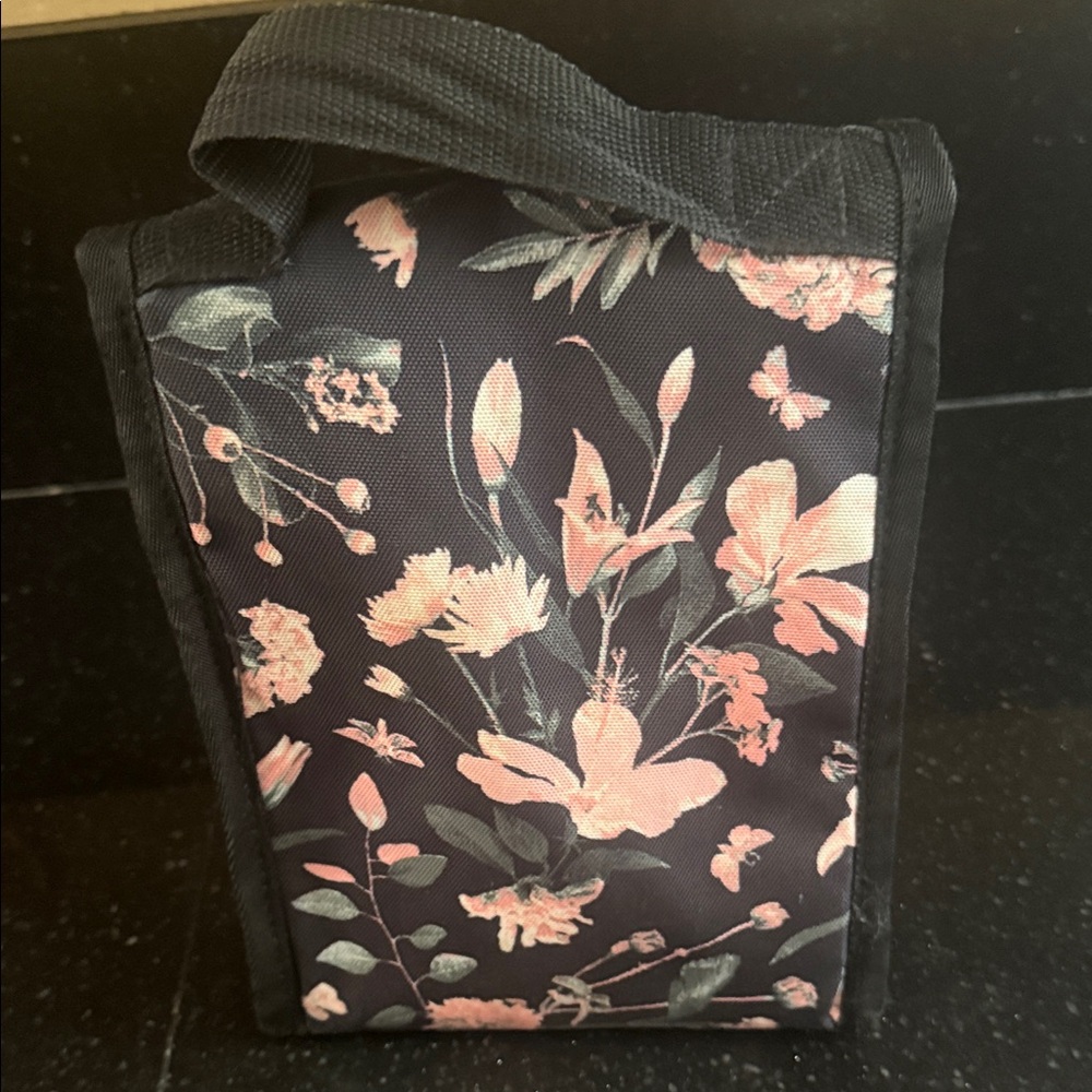 Vans Lunch bag Pouch with Pink Floral Print - Picture 2 of 4